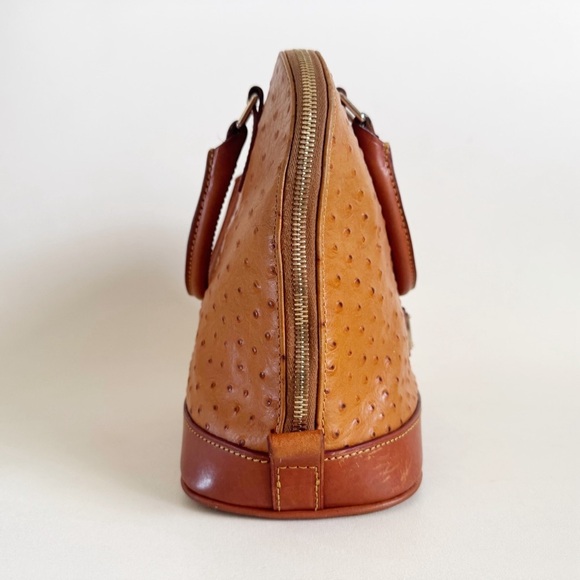 Dooney & Bourke Ostrich Zip Zip Satchel Bag Shoulder Crossbody Leather Old Money - Picture 9 of 16